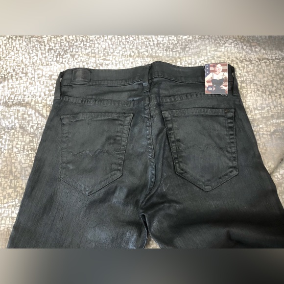 Red engine Cayenne Low rise skinny Jeans, Black coated, size 30 - Picture 8 of 8